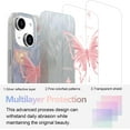 thumbnail image 2 of for iPhone 13 Case & iPhone 14 Case Shiny Silver Design,Cute trendy Soft Slim TPU Shockproof Protective Pink Butterfly Phone Cases Cover for Women Girls Aesthetic Glitter,iphone 14/13 6.1", 2 of 6