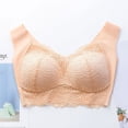 thumbnail image 2 of Womens Plus Size Unadjustable Sports Extra-Elastic Breathable Lace Trim Bra, 2 of 8