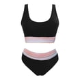 thumbnail image 4 of WILLBEST Traje de Baño con Faja conjuntos de Bikini de Cintura Alta para Mujer Trajes de Baño deportivos de Dos Piezas Trajes de Baño de Corte Alto con Bloques de Color, 4 of 4