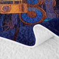 thumbnail image 5 of Castle Fairy Stained Glass Train Twin Quilt Set,Art Deco Station Twin Coverlet Set for Themed Bedroom,Purple Gold, 5 of 7