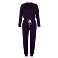 thumbnail image 6 of Pyhlmscde Women's Two Piece Outfit Long Sleeve Crewneck Pullover Tops, Women Fall Clothes, 2 Piece Sets for Women Fall, Lounge Sets for Women, 6 of 6