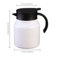 thumbnail image 2 of Tetera guisada de acero inoxidable teteras para hacer té teteras térmicas (blanco 1000ML) Sywqhk Libre de BPA, 2 of 8