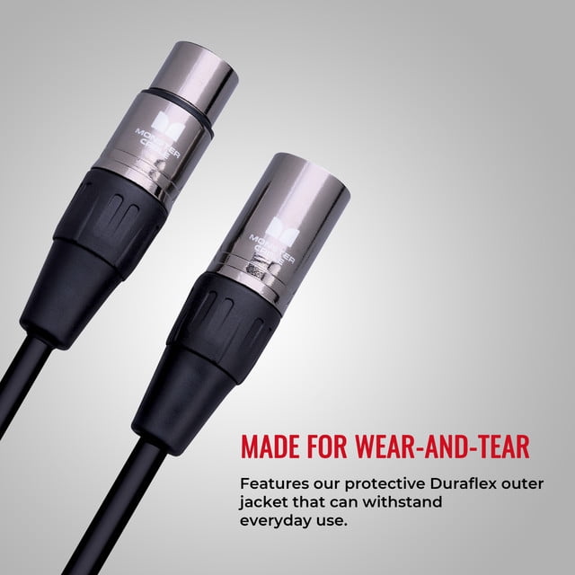 Monster Cable Prolink Classic 5ft Microphone Cable - Durable, Interference Resistant, Black