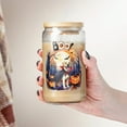 thumbnail image 4 of Happy Halloween Vampire Labrador Retriever BOO with Pumpkins Fun and Spooky 16oz Glass Cup Mug Lab Dog Lover Gifts Glass Can with Bamboo Lid and Straw - 00018, 4 of 5
