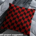 thumbnail image 2 of Homewish Geometric Checkered Fabric by the Yard 3 Yard,Modern Geometric Plaid Sewing Fabric,Red Black Checkerboard Room Decor Fabric by the Yard For Children,Microfiber Bedroom Decor, 2 of 6