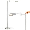 thumbnail image 1 of Brightech Leaf - Adjustable Pharmacy LED Floor Lamp for Reading, Crafts & Precise Tasks - Standing Bright Light for Living Room, Sewing - Great Lighting for Office Desks & Tables - Platinum Silver, 1 of 3