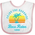 thumbnail image 3 of Inktastic Summer Enjoy the Sunshine Boca Raton Florida in Blue Boys or Girls Baby Bib, 3 of 4