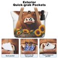 thumbnail image 2 of Tote Bag for Women - Highland Cow and Sunflower Shoulder Bag - Large Utility Work Duffle Bag with Zipper Handbag for Travel, Work, Sprots, 2 of 5