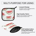 thumbnail image 3 of Yayeee Oven Mitts and Pot Holder Set of 2 Heat Resistant Kitchen Gloves Baking Hot Pad, Watermelon Pattern, 3 of 5