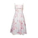thumbnail image 5 of Vestido floral botánico estampado sin mangas de gasa sin tirantes con tiras Pompotops ghjkhdj19166, 5 of 5