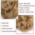 thumbnail image 3 of MY-LADY Synthetic Updo Messy Bun Hairpiece Wavy Curly Chignon Ponytail Thick Thin Hair Extensions Hair Wig(Black Brown Blonde Highlight), 3 of 8