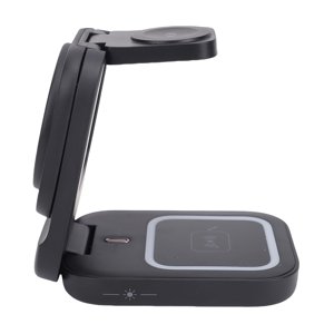 3 en 1 Chargeur magnétique sans fil, 15W Chargeur sans fil multifonctionnel efficace Space Enregistrement pour téléphone portable