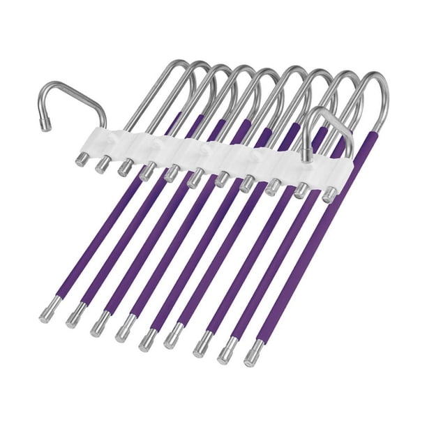 Perchas plegables Toystoory para pantalones organizador de armario Violeta 33.2x24 cm