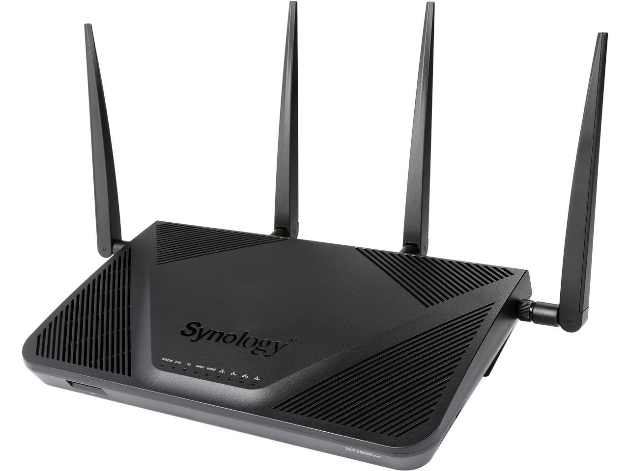 Synology RT2600ac - - wireless router - 4-port switch - 1GbE - WAN ports: 2 - Wi-Fi 5 - Dual Band - image 2 of 5