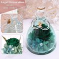 thumbnail image 5 of Regalo de cumpleaños del día de la madre para mamá Regalo de estatua de ángel de cristal con bonitas flores de color púrpura, 5 of 5
