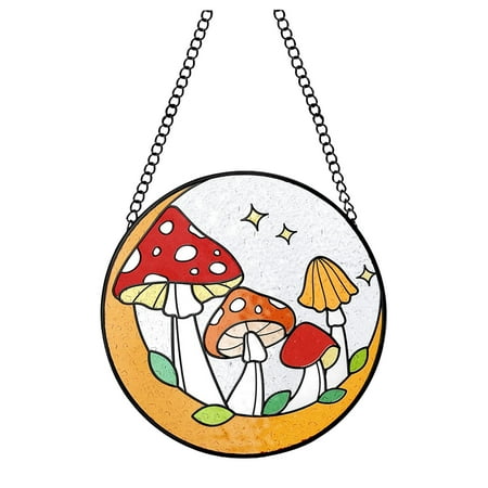 

Lindung Chandelier Pieces Rainbow Stained Glass Window Hanging Decoration