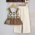 thumbnail image 2 of XZNPDUCQ 2Pcs Toddler Girls Golf Outfit Short Sleeve T-shirt Elastic Shorts Elastic Shorts Set Cartoon Print 2PCS Set kids For 6 12 18 24 Months 2T 3T 4T 5T Dailywear Brown，5-6 Years, 2 of 7