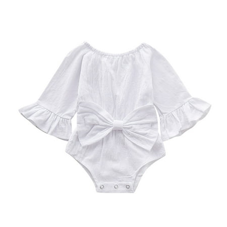 

PEASKJP Infant-And-Toddler-Bodysuits White 18-24 Months