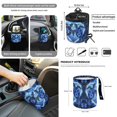 thumbnail image 4 of Xixirimido Blue Turtle Floral Print Car Front Seat Covers 12Pcs Set with Steering Wheel &Seat Belt Cover Car Trash Can Armrest Cover Air Vent Bag Rear View Mirror Cover Cup Coasters Kychain, 4 of 7