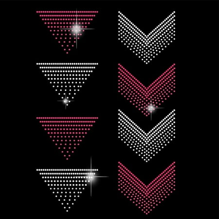 Bow Decor Iron on Rhinestones Transfer Arrow T-Shirt Crystal Heat Transfer Designs Bow Decor Crystal Stickers Rhinestone Bling Decals for Clothing Tote Bag