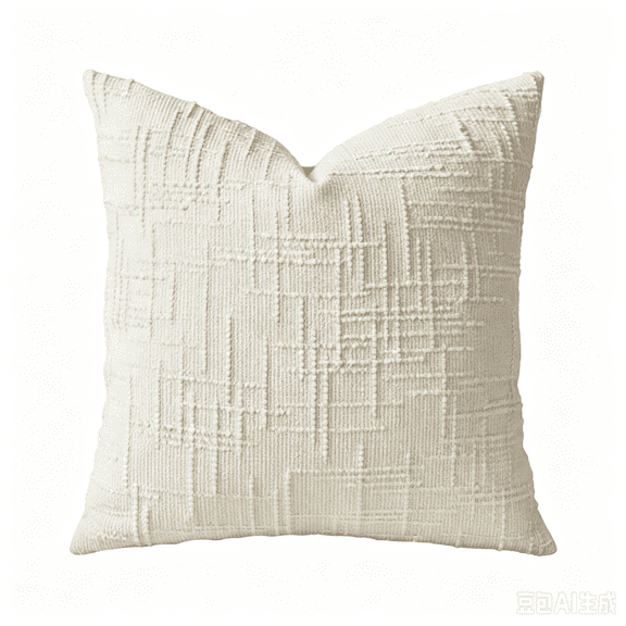 White Slub Textured Chenille Throw Pillow Cover,Soft Skin‑Friendly Pillow Case for Sofa Couch Bedroom Office