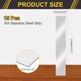 thumbnail image 2 of Uxcell Stainless Steel Strips, 304 Stainless Steel Metal Shim Stock Stainless Steel Flat Bar Gap Filler Trim Strip for DIY Craft Making 0.02"x2"x12" 15, 2 of 6