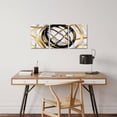 thumbnail image 5 of Abstract Canvas Wall Art Black and Yellow Painting Decor Modern Line Art Work Framed for Bedroom Bathroom Decorations (Yellow), 5 of 6