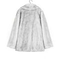thumbnail image 7 of Women's Cropped Faux Fur Jacket Loose Lapel Long Sleeve Warm Winter Coats Shaggy Furry Outerwear with Pockets, 7 of 7