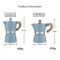 thumbnail image 2 of Maker Pot Mocha Espresso Percolator Pot Home Outdoor Stovetop Cafe Tools, 2 of 5