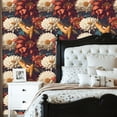 thumbnail image 2 of Peel and Stick Wallpaper 23.6in x 9.8ft Detailed Moth Flower Etching Faded Warm Hues Contact Paper Vinyl Waterproof Self Adhesive Wall Paper for Bedroom Shelf Cabinet Renter Friendly, 2 of 8