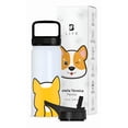 thumbnail image 1 of Botella de Agua para Niños 532ml Perrito | Con Asa, 2 Tapas, 2 Popotes y Cepillo | Libre de BPA | B Life, 1 of 6