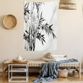 thumbnail image 2 of Bamboo Tapestry, Bamboo Tree Image Traditional Chinese Calligraphy Style Asian Culture Theme, Wall Hanging for Bedroom Living Room Dorm Decor, 60W X 80L Inches, Charcoal Grey White, by Ambesonne, 2 of 5
