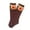 Brown, variant on Children Christmas Stockings Cartoon Doll Stockings Non Slip Floor Stockings Solid Color Medium Tube Stockings