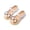 Beige, variant on ZToonmas Girls' Patent Leather Mary Jane Shoes Princess Style Pearl Ankle Strap Bowknot Soft Sole Kids Dress Shoes for School Stage Performance