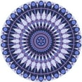 thumbnail image 1 of Ahgly Company Machine Washable Indoor Square Transitional Deep Periwinkle Purple Area Rugs, 3' Square, 1 of 7