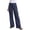AO15_Navy, variant on Womens Casual Wide Leg Pants Summer Beach Drawstring Palazzo Trousers Elastic Wasited Slacks with Pockets Gray S