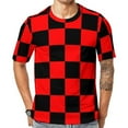 thumbnail image 2 of T Shirt For Men Black And Red Two Tone Checkboard Kawaii T-Shirts O-Neck Hippie Tee Shirt Premium Me, 2 of 7