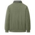 thumbnail image 4 of RYDCOT Mens Corduroy Jacket Thicken Warm Jacket Male Solid Color Lapel Casual Slim Coats Army Green, 4 of 9