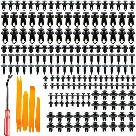 

190Pcs Car Bumper Door Push Pin Fastener Rivet Trim Panel Clips +5 Removal Tools