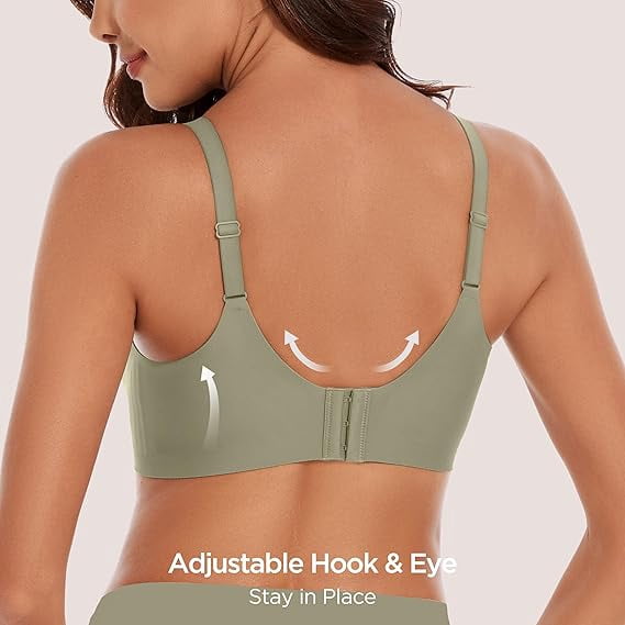 HBlife Bra for Women No Underwire Comfort Seamless Bras Push Up Wireless Bras Full Coverage Bralettes, Bra Extender