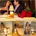 thumbnail image 5 of BEEPRINCESS Candle Warmer Lamp with 2/4/8H Timer & 4-Level Dimmer, Adjustable Height for Jar Candles, Amber, 2 GU10 Bulbs, 5 of 9