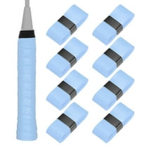 Uxcell 8-Pack Tennis Racket Grip Tape Anti-Slip Sweat Absorbent Pickleball Overgrip Grip Tapes for Pickleball/Racquetball/Badminton Sky Blue