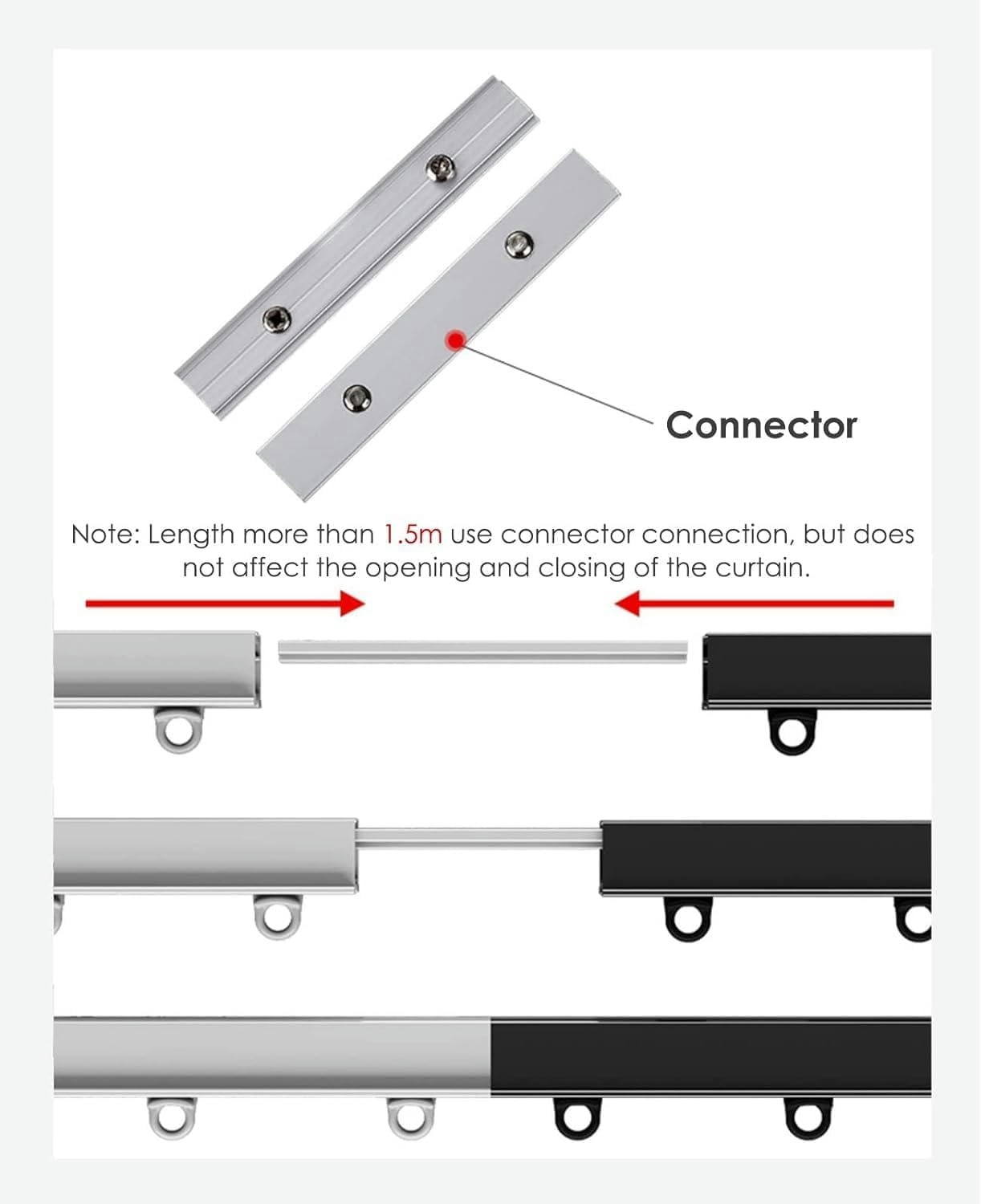 GXCZ Embedded Invisible Curtain Track Room Divider Curtain Rods, Aluminium Ceiling Curtain Rail(White,8m/26.2ft)