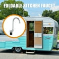 thumbnail image 5 of Foldable RV Faucet 360° Rotation Kitchen Sink Faucet Single Handle Water Taps with Cold and Hot Water Hose Copper Swivel Faucet for RV Caravan Motorhome Marine Boat Camping, 5 of 5