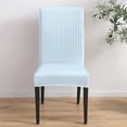 thumbnail image 4 of Dining Chair Slipcover, Blue Pinstripe Pattern Thin Stripes Stretch Kitchen Chair Covers Removable Parsons Chair Protector Covers for Dining Room Banquet Party, Set of 6, 4 of 6