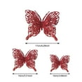 thumbnail image 3 of Virelaxpo 9-Piece Gold Glitter Butterfly Ornaments Set for Christmas Tree Decor, Wedding and Party Decoration, Multi-Color Options, 3 of 6