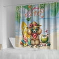 thumbnail image 4 of Poodle Hello Summer with Sunglasses and Surfboard Tropical Vibes Shower Curtain Poodles Dog Lover Gifts Idea Waterproof Bathroom Bathtub Curtain - 00007, 4 of 5