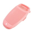 thumbnail image 1 of Wdhugt Pink Plastic Washing Board Hand Washing Laundry Board With Soap Rack Portable Wavy Design For Small Clothes 42X21X7.5Cm Pink, 1 of 6