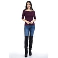 thumbnail image 4 of Blusa de canale manga 3/4 Roman Fashion / Juvenil, B2 (Morado) violeta oscuro M, 4 of 5