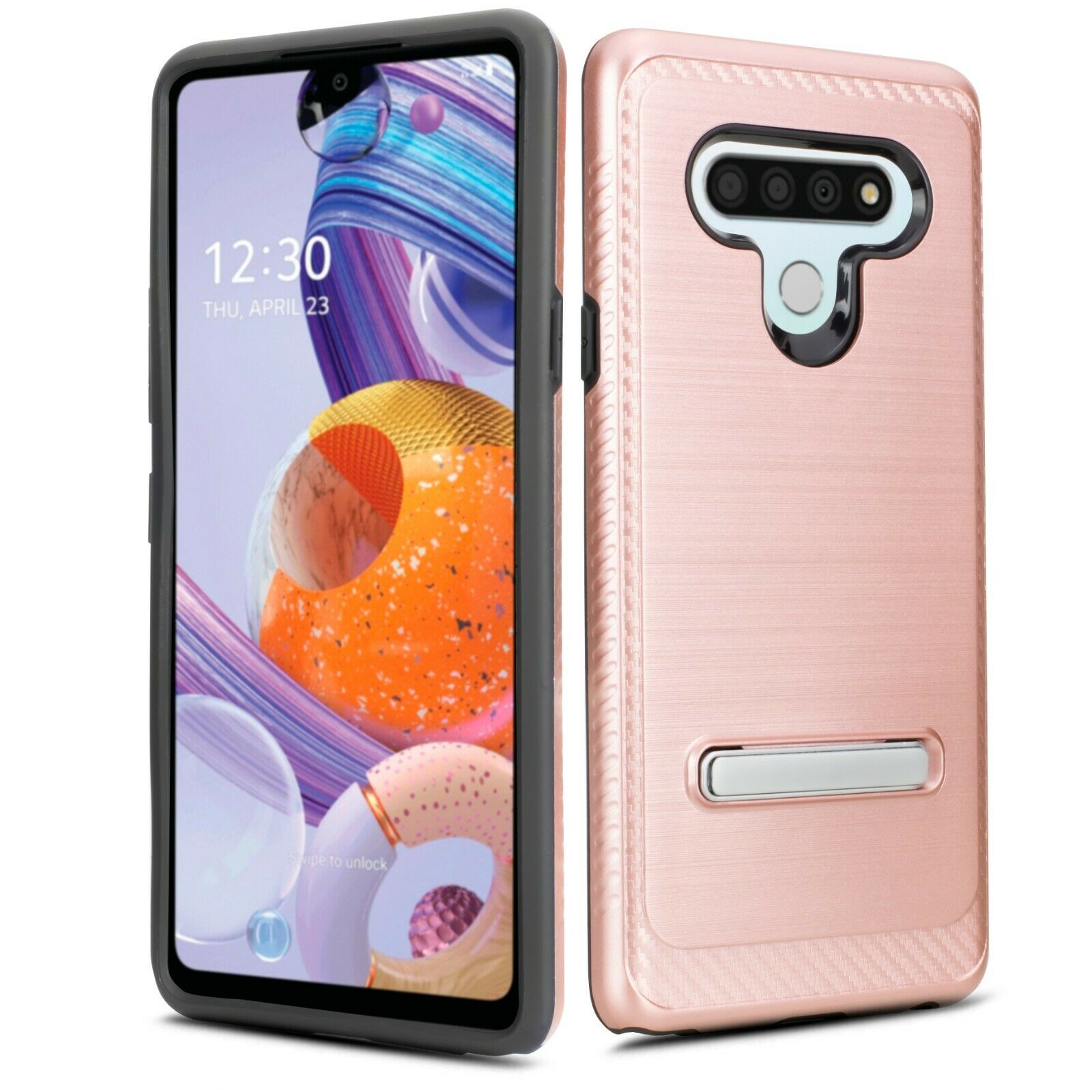 for LG Stylo 6 Kickstand Cell Phone Case Phone Case Brushed Hard Back